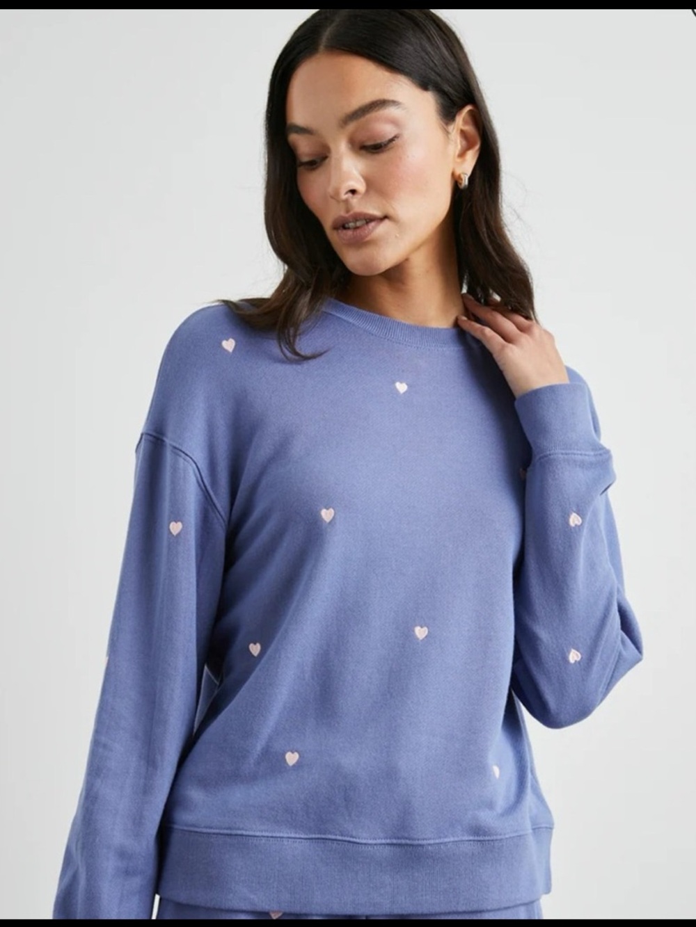 Rails Ramona Heart Embroidered Sweatshirt